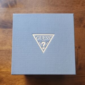 Guess Light Blue Jewelry Box with Gold Logo